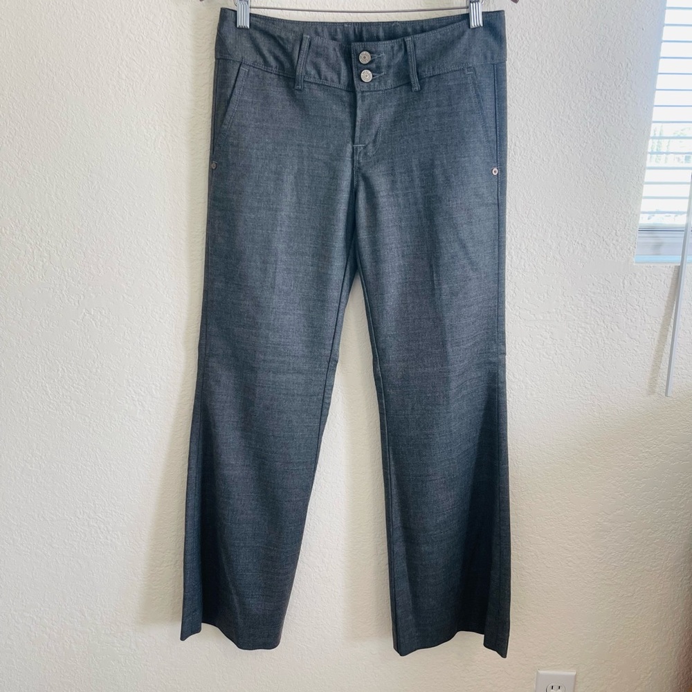 7 For All Mankind Dark Gray Wide-Leg Jeans